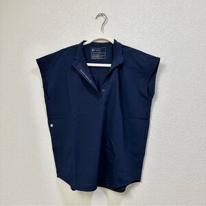 FIGS Rafaela Oversized Scrub Top - Navy